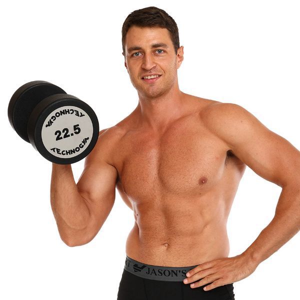 Гантель цельная профессиональная с полиуретановым покрытием TECHNOGYM TG-1834-22_5 1шт 22,5кг черный-серый TG-1834-22_5 фото