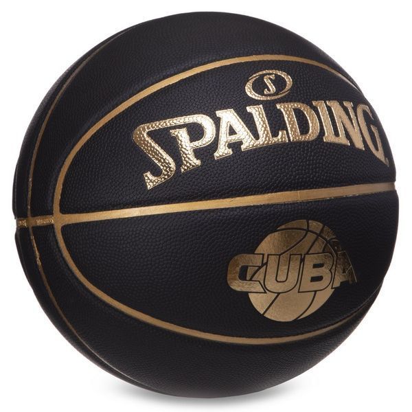 М'яч баскетбольний SPALDING CUBA 76632Y розмір 7 чорний 76632Y фото