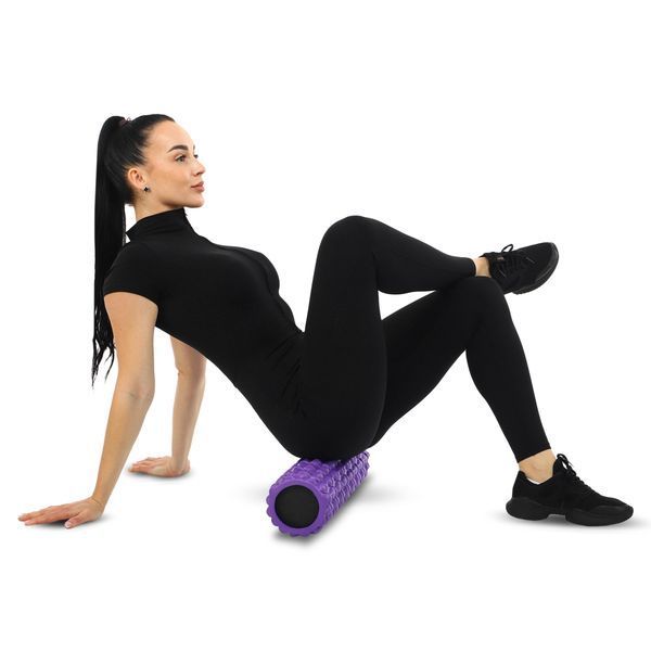 Роллер массажный цилиндр (ролик мфр) заполненный пеной 45см Grid Bubble Roller SP-Sport FI-9391 цвета в ассортименте FI-9391 фото
