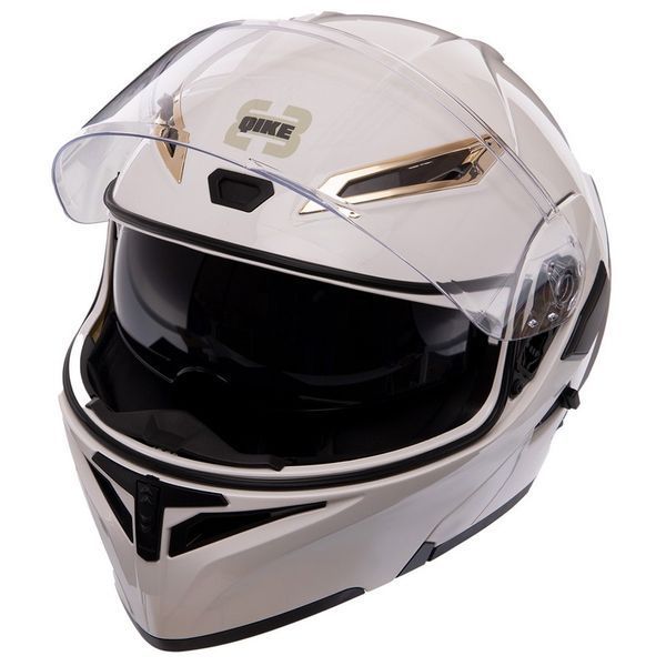 Мотошлем модуляр (flip-up) QKE M-8523 M-XL белый L M-8523 фото