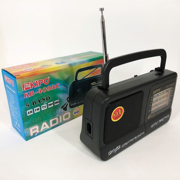 Радиоприёмник Kipo KB-409AC мощный радио FM c usb питание от батарейки R20 или от сети ws66758 фото