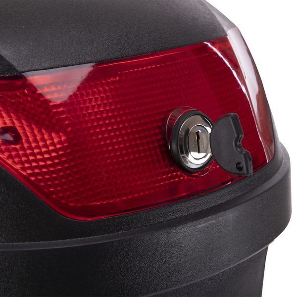 Кофр центральный задний для мотоцикла пластиковый Top Case BUOTAI ZH-0807 1шт 40x28x38см черный-красный ZH-0807 фото