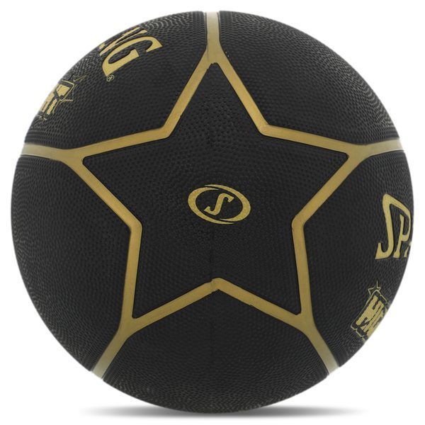 Мяч баскетбольный резиновый SPALDING HIGHLIGHT 84355Z размер 7 черный 84355Z фото
