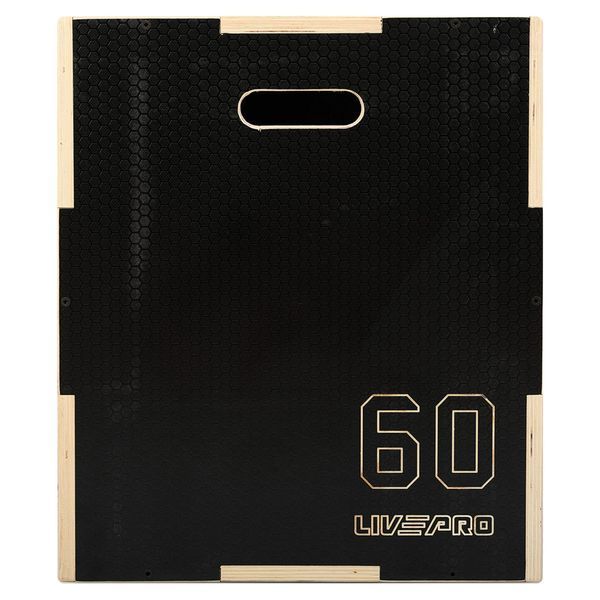 Бокс плиометрический тумба для кроссфита Плиобокс Wood Plyo box LiveUp LP8157 BOX-WOOD 1шт 50х60х75см светло-коричневый LP8157 фото