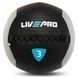 Мяч набивной медицинский для кроссфита WALL BALL LiveUp LP8100-3 3кг черный-серый LP8100-3 фото 1