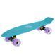 Пенни борд Penny Board круизер пластиковый со светящимися колесами 22' FISH SK-405-11 мятный-черный-фиолетовый SK-405-11 фото 2