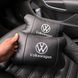 Набор подушек 2шт в авто Volkswagen из натуральной кожи, на подголовник в машину, Автомобильная подушка ws13553-2 фото 13