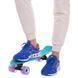Пенни борд Penny Board круизер пластиковый со светящимися колесами 22' FISH SK-405-11 мятный-черный-фиолетовый SK-405-11 фото 7