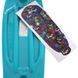 Пенни борд Penny Board круизер пластиковый со светящимися колесами 22' FISH SK-405-11 мятный-черный-фиолетовый SK-405-11 фото 6