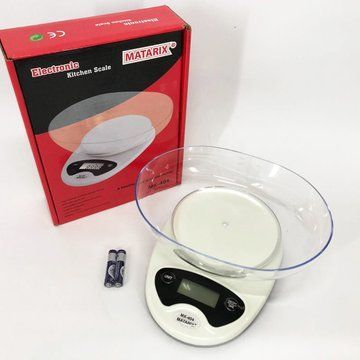 Весы кухонные Matarix MX-404 Электронные С Чашей Кухонные до 7 кг Кухонные весы для взвешивания продуктов ws96515 фото