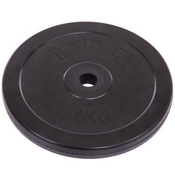 Млинці диски гумові SHUANG CAI SPORTS TA-1445-10S 30мм 10кг чорний TA-1445-10S фото
