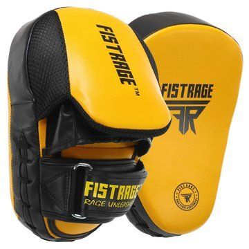 Лапа боксерская изогнутая тренировочная FLEX FISTRAGE VL-8320 26x19x5см 2штуки желтый-черный VL-8320 фото