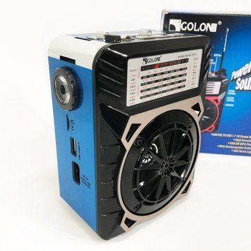 Радиоприемник GOLON RX-9122 портативная колонка всеволновое переносное радио FM фонарь LED. Цвет: синий ws69498-1 фото