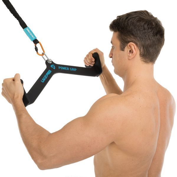 Рукоятка для тяги со средним хватом Mide Grip нескользящее покрытие LiveUp LP8327 56см черный LP8327 фото