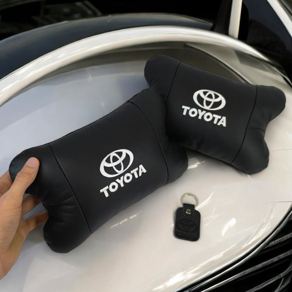 Подушки на подголовник Toyota 2шт, Набор подушек в авто Тойота, Автомобильная подушка Тойота ws13553-3 фото