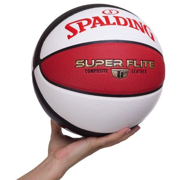 М'яч баскетбольний SPALDING SUPER FLITE 76929Y розмір 7 білий-червоний 76929Y фото