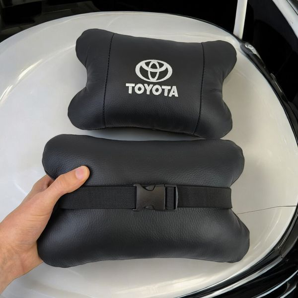 Подушки на подголовник Toyota 2шт, Набор подушек в авто Тойота, Автомобильная подушка Тойота ws13553-3 фото