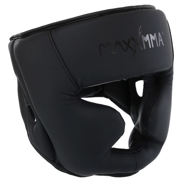 Шлем боксерский с полной защитой и подшлемником PU MAXXMMA GBH03 S-XL черный S-M GBH03 фото