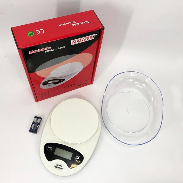 Весы кухонные Matarix MX-404 Электронные С Чашей Кухонные до 7 кг Кухонные весы для взвешивания продуктов ws96515 фото