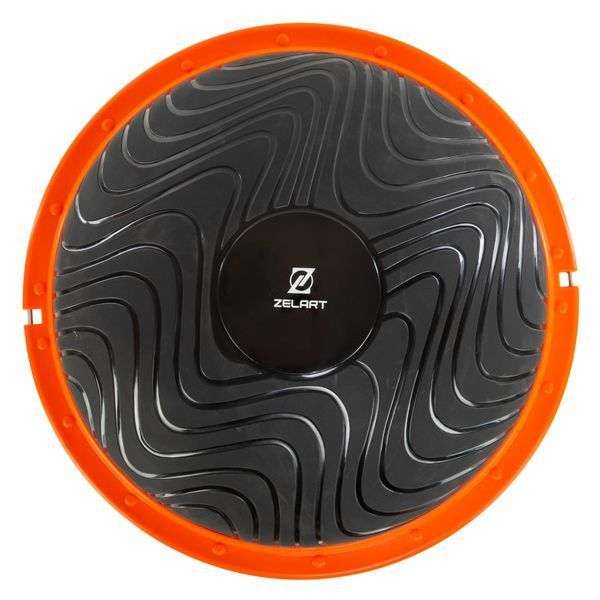 Балансировочная платформа полусфера BOSU с эспандерами Zelart BS-8226 черный оранжевый BS-8226 фото