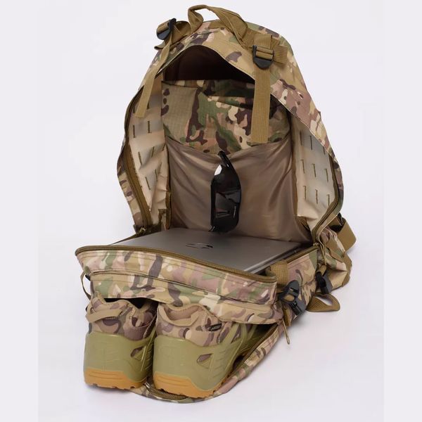 Міцний військовий рюкзак 40л Multicam з MOLLE (Cordura 600D) ws73449 фото
