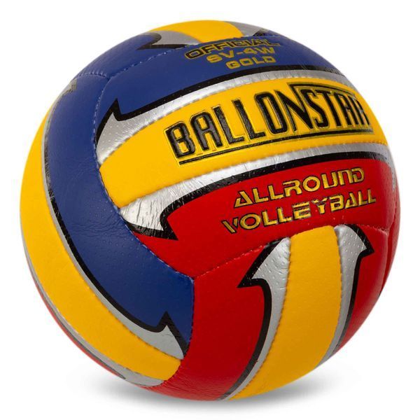 Мяч волейбольный BALLONSTAR LG-2080 №5 PU желтый-синий-белый LG-2080 фото