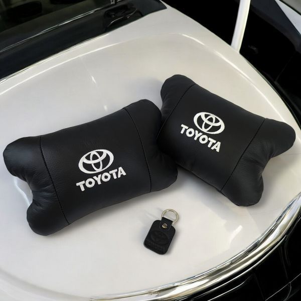 Подушки на подголовник Toyota 2шт, Набор подушек в авто Тойота, Автомобильная подушка Тойота ws13553-3 фото