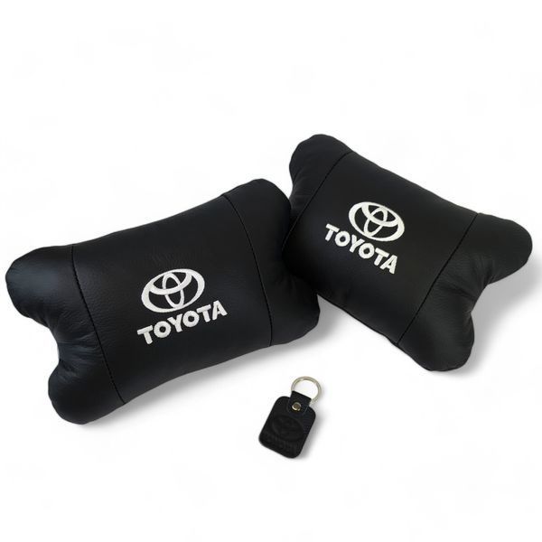 Подушки на подголовник Toyota 2шт, Набор подушек в авто Тойота, Автомобильная подушка Тойота ws13553-3 фото