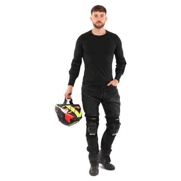 Комплект мотозащиты наколенники и налокотники PRO-BIKER P34 черный P34 фото