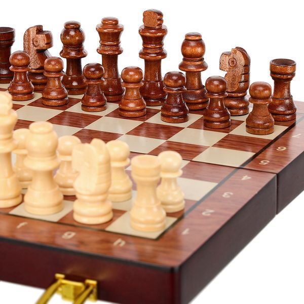 Шахматы настольная игра деревянные ZOOCEN FL125 размер 25см x 25см x 2,5см FL125 фото