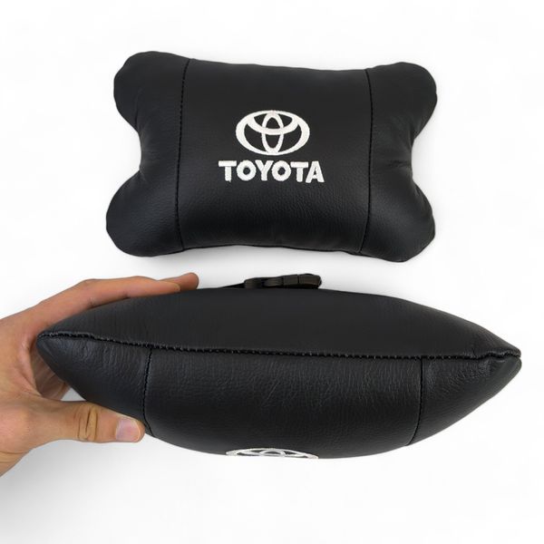 Подушки на подголовник Toyota 2шт, Набор подушек в авто Тойота, Автомобильная подушка Тойота ws13553-3 фото