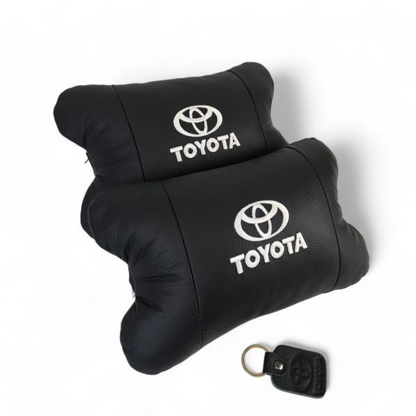 Подушки на подголовник Toyota 2шт, Набор подушек в авто Тойота, Автомобильная подушка Тойота ws13553-3 фото