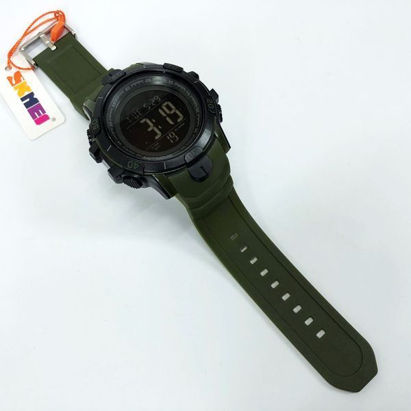 Часы наручные мужские SKMEI 1475AG ARMY GREEN, брендовые мужские часы, часы для мужчины. Цвет: зеленый ws18875 фото