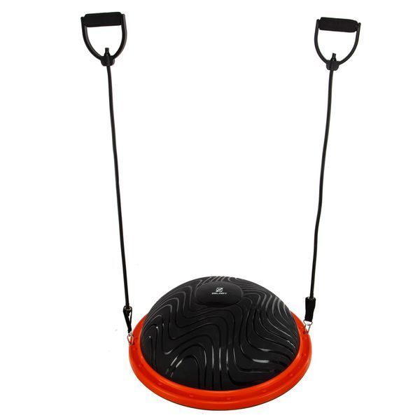 Балансировочная платформа полусфера BOSU с эспандерами Zelart BS-8226 черный оранжевый BS-8226 фото