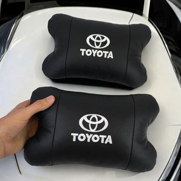 Подушки на подголовник Toyota 2шт, Набор подушек в авто Тойота, Автомобильная подушка Тойота ws13553-3 фото