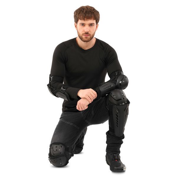 Комплект мотозахисту наколінники та налокітники PRO-BIKER P32 чорний P32 фото