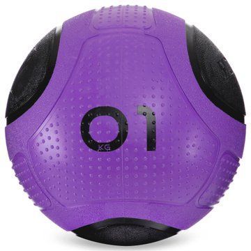 Медбол м'яч медичний Medicine Ball Zelart FI-2620-1 1кг фіолетовий-чорний FI-2620-1 фото