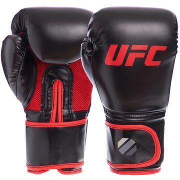 Перчатки боксерские на липучке PU UFC Myau Thai Style UHK-69744 16 унций черный UHK-69744 фото