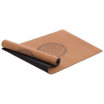 Килимок для йоги Пробковий каучуковий двошаровий Yoga mat Record FI-7156-8 183x61мx0.4cм з принтом Мандала коричневий FI-7156-8 фото