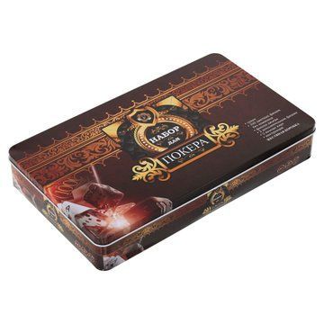Набор для покера в металлической коробке Poker game set SP-Sport 6613K 300 фишек 6613K фото