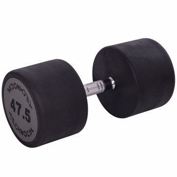 Гантель цільна професійна з поліуретановим покриттям TECHNOGYM LN-1254-47_5 1шт 47,5кг чорний-сірий LN-1254-47_5 фото