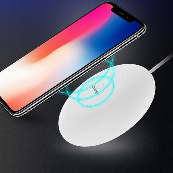 Беспроводная зарядка с подсветкой 7 цветов 10W 7 COLOR Awei W7 + WIRELESS CHARGE ws58994 фото