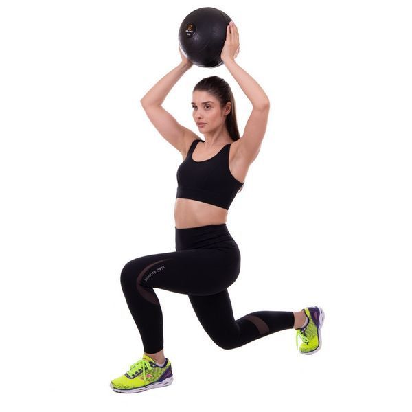 Слэмбол мяч набивной для кроссфита и фитнеса Slam Ball Zelart FI-2672-4 4кг черный FI-2672-4 фото
