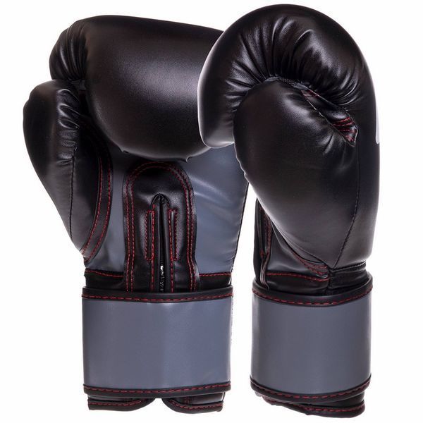Перчатки боксерские на липучке PU UFC Boxing UBCF-75181 14 унций черный UBCF-75181 фото