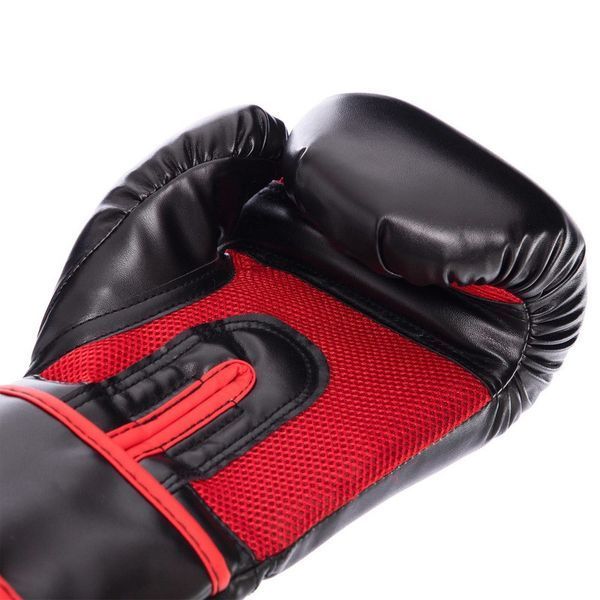Перчатки боксерские на липучке PU UFC Myau Thai Style UHK-69744 16 унций черный UHK-69744 фото