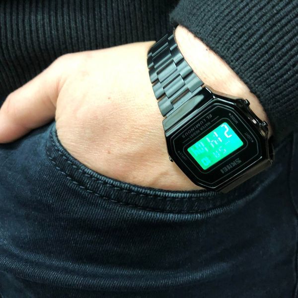 Часы наручные мужские SKMEI 1647BK, оригинальные мужские часы, противоударные часы для военнослужащих ws46797 фото