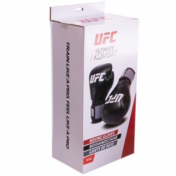 Перчатки боксерские на липучке PU UFC Boxing UBCF-75181 14 унций черный UBCF-75181 фото
