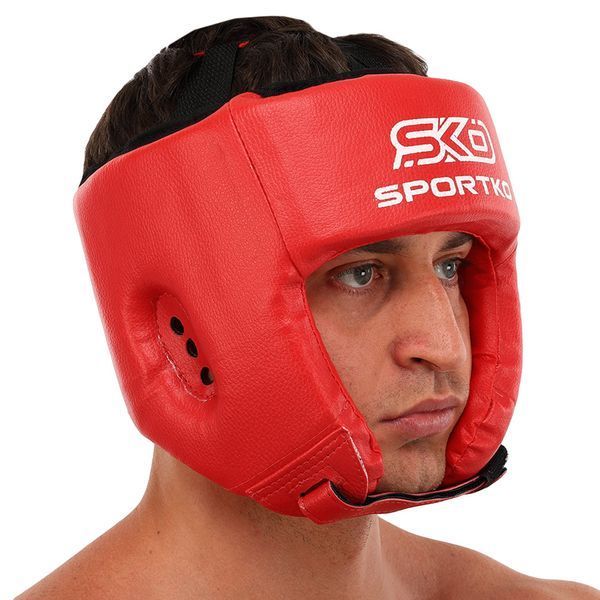 Шолом боксерський відкритий штучна шкіра SPORTKO OD1 M-XL кольори в асортименті M OD1 фото