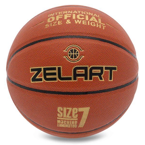 М'яч баскетбольний ZELART GOLD SERIAS GB4470 розмір 7 коричневий GB4470 фото