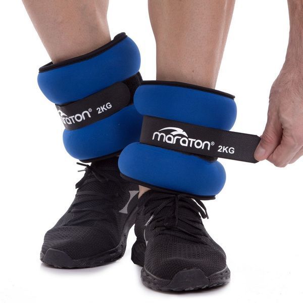 Утяжелители-манжеты для рук и ног MARATON FI-3123-4 2x2кг синий-серый FI-3123-4 фото